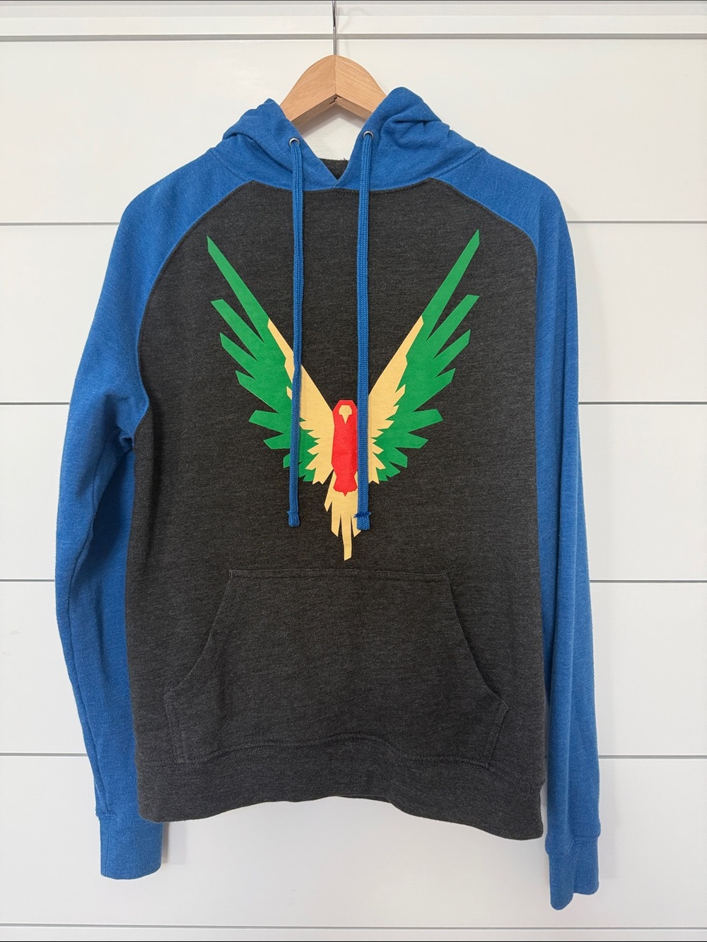MAVERICK MERCH by Logan Paul Charcoal & Royal Blue Hoodie Size Men’s XS